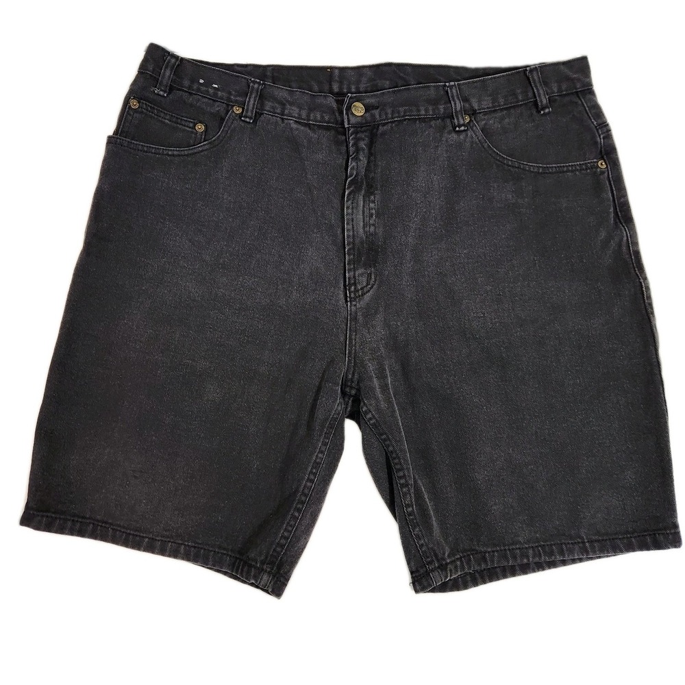 Route 66 Relaxed Fit Black Denim Jeans Mens Size 42 Dark Wash Wide Leg Jorts Y2K